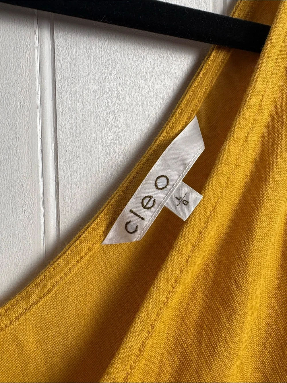 Cleo Mustard Yellow Cold Shoulder Top Size XL Casual Minimalist - Picture 4 of 6